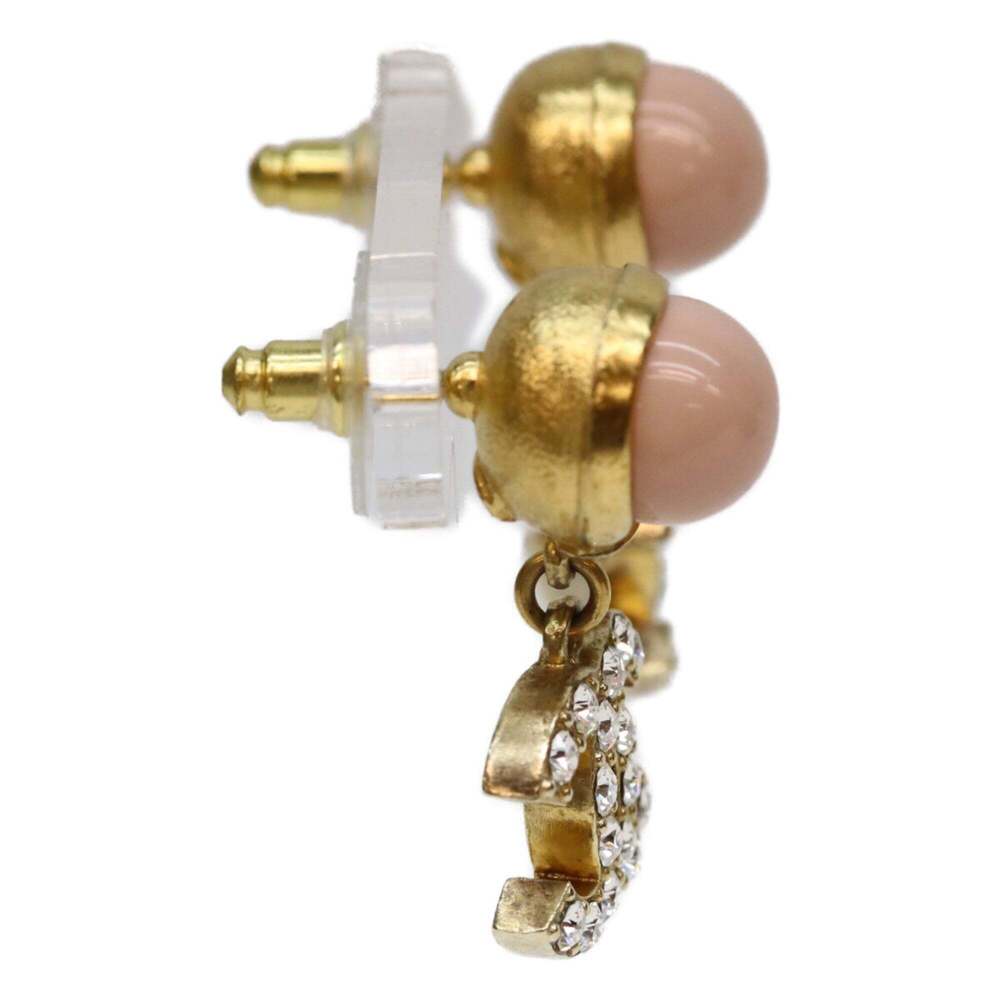 CHANEL Pink Pearl Logo Earrings - Picture 4 of 7